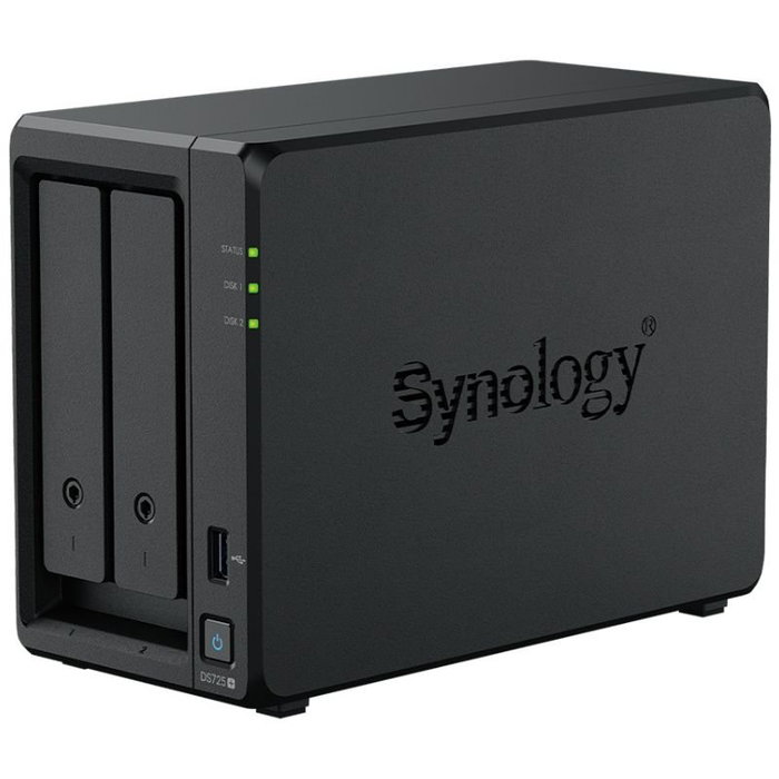 Synology DiskStation DS725+ NAS 2 Bahías (3.5" / 2.5") Torre - 8 GB DDR4 ECC - CPU AMD Ryzen - 2.5GbE - Ranuras M.2 NVMe - Ref: DS725+/8G